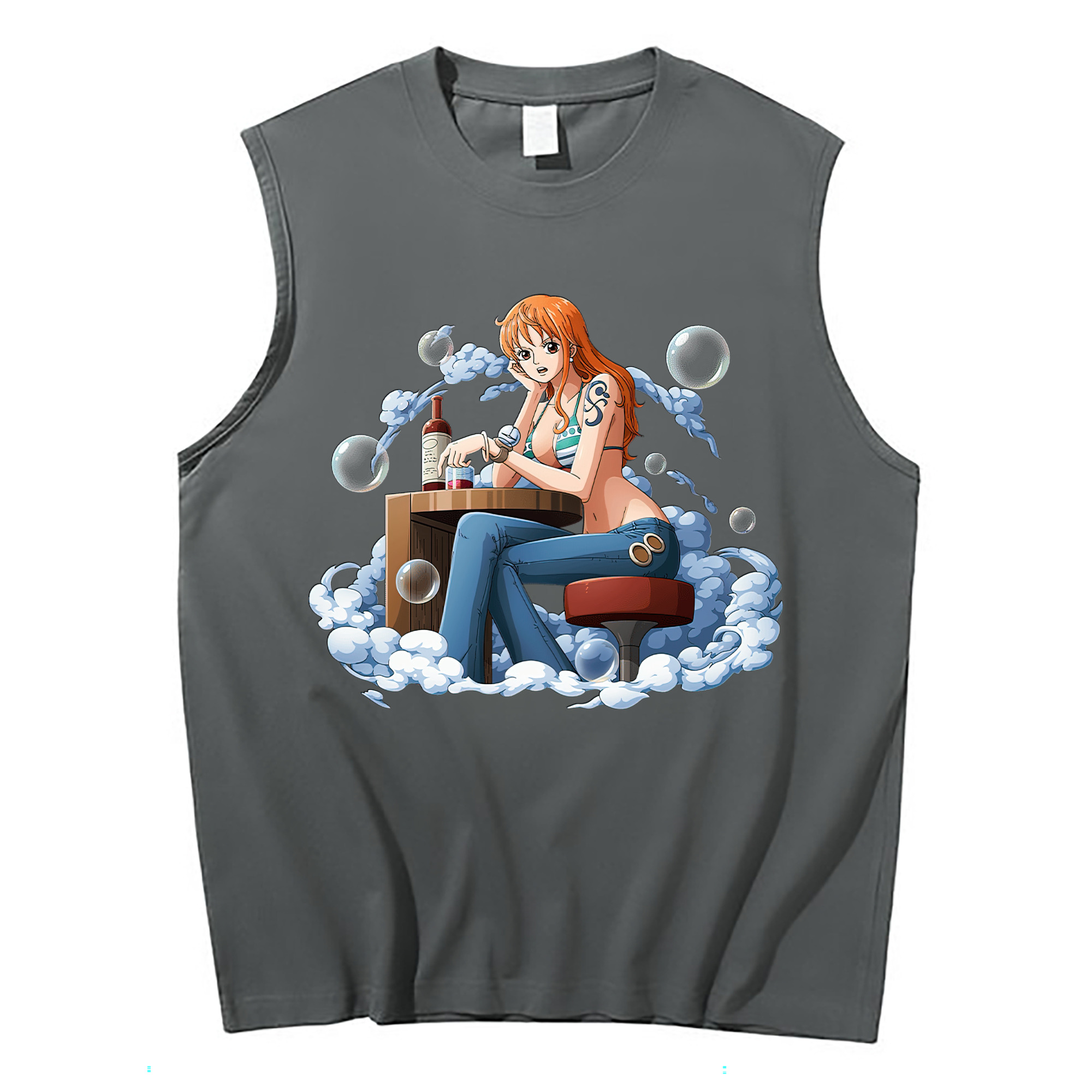 ワンピース ナミ ONE PIECE Nami コットン100％タンクトップ（フロントプリント）